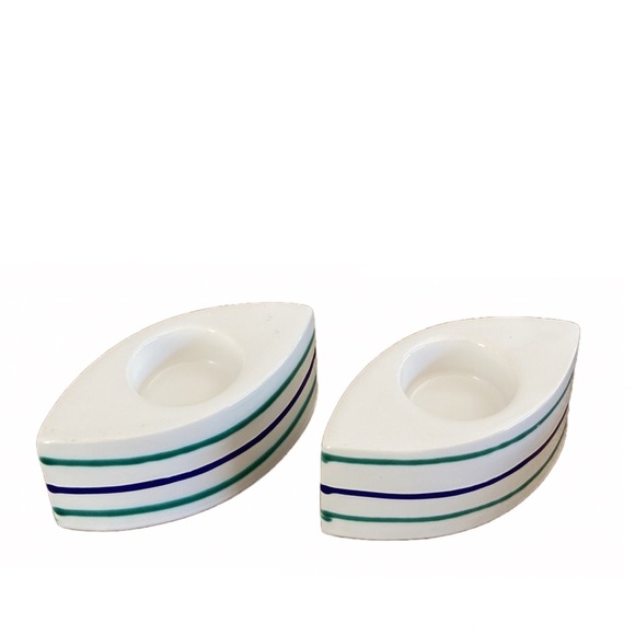 Gmundner Keramik Traunsee Tealight Holders - Set of 2 - Picture 1 of 9